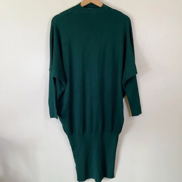 Zara Green Vneck  Choker Knit Sweater Dress - Picture 15 of 15